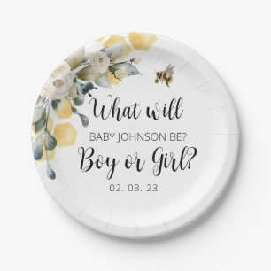 What will baby bee Paper Plate. Plate