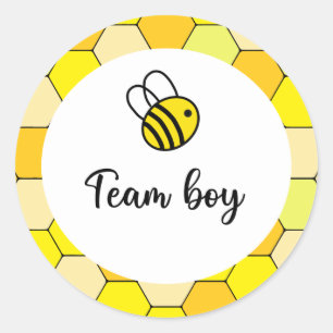 What will baby bee team boy classic round sticker