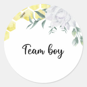 What will baby bee team boy  classic round sticker