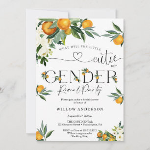 What Will Cutie Be Citrus Lemon Bridal Shower Invitation