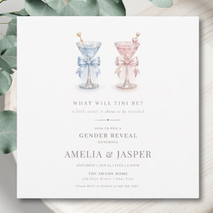What Will Tini Be Minimal Chic Gender Reveal Save The Date