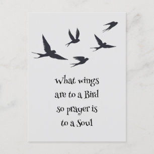 What Wings are to a Bird Prayer is to a Soul Postcard