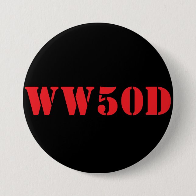 What Would 50 Do? 3 Inch Round Button (Front)