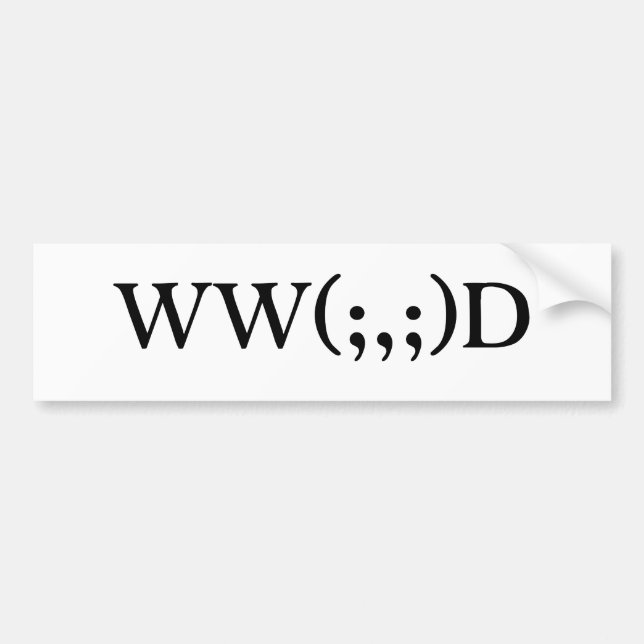 What would Cthulhu Do? B on W text Bumper Sticker (Front)