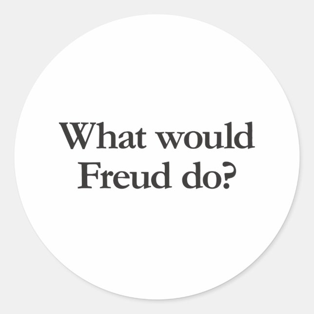 what would freud do classic round sticker (Front)