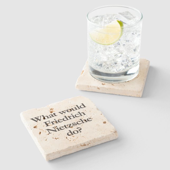 what would friedrich nietzsche do stone coaster (Side)