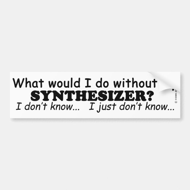 What Would I Do, Synthesizer Bumper Sticker (Front)