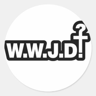 What Would Jesus Do? Classic Round Sticker