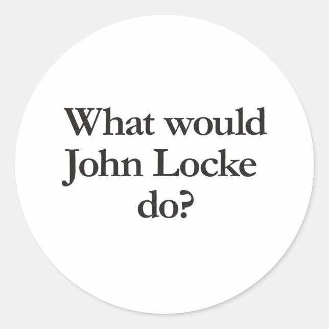 what would john locke do classic round sticker (Front)