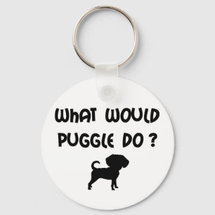 What Would Puggle Do? Keychain
