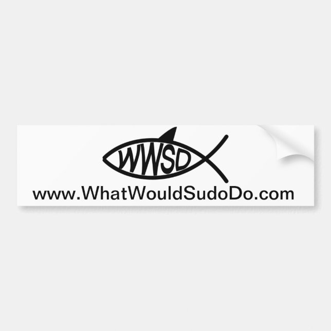 What would sudo do? bumper sticker (Front)