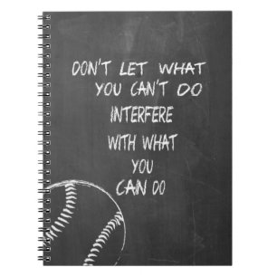 What You Can Do Baseball Motivational Notebook