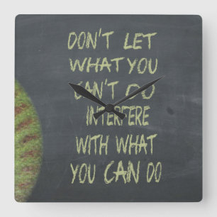 What You Can Do Fastpitch Softball Motivational Square Wall Clock