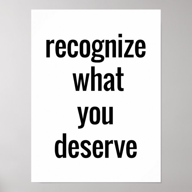 What You Deserve Poster (Front)