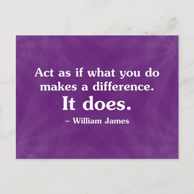 What you do can make a difference 2 postcard (Front)