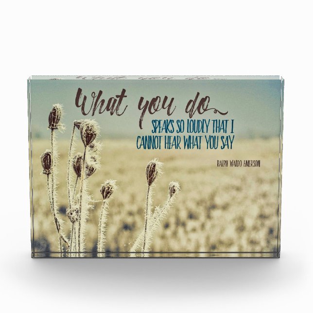 What You Do Speaks Photo Block (Front)