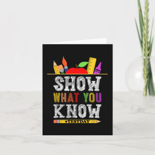 What You Know Funny Exam Testing Day Students Teac Card