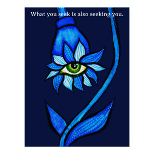 What You Seek Gothic Eye Flower Dark Academia Poster