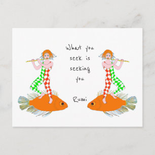 What you seek is seeking you. holiday postcard