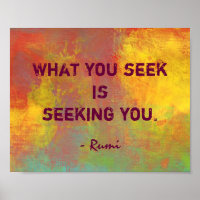 What You seek Rumi Quote Typography