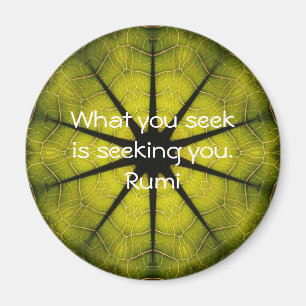 What you seek Rumi Wisdom Attraction Quotation Magnet