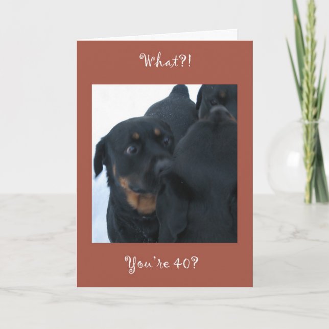 What?! You're 40? birthday card (Front)