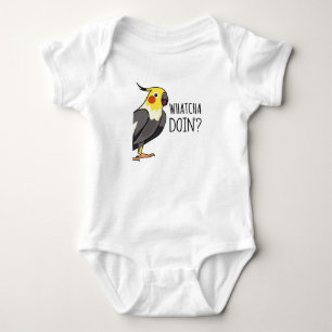 Whatcha Doin Parrot is Watching You Baby Bodysuit