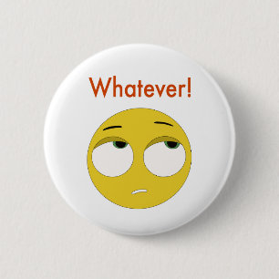Whatever emoji 2 inch round button