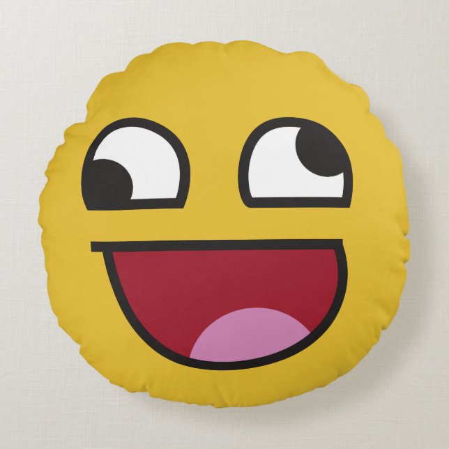 whatever. emoji round pillow (Front)