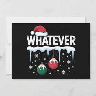 Whatever Family Christmas Pyjamas Matching Xmas Holiday Card