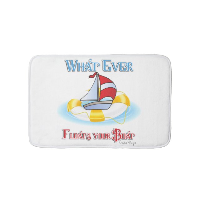 Whatever Floats Your Boat Bath Mat (Front)