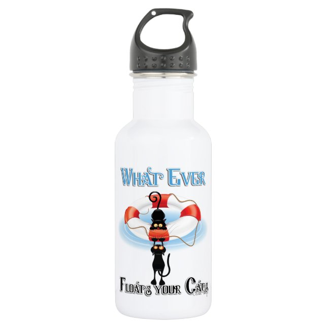 WhatEver Floats your Cats 532 Ml Water Bottle (Front)