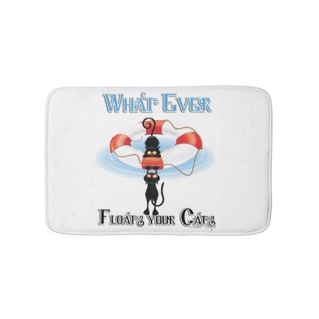 WhatEver Floats your Cats Bath Mat (Front)