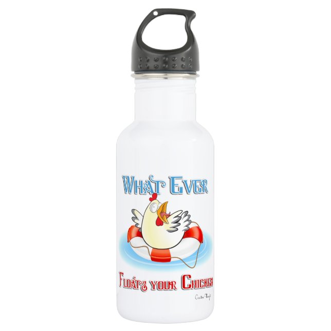 Whatever Floats Your Chicken 2 532 Ml Water Bottle (Front)
