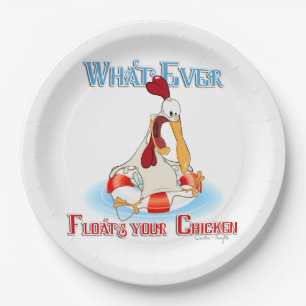 Whatever Floats Your Chicken Paper Plate