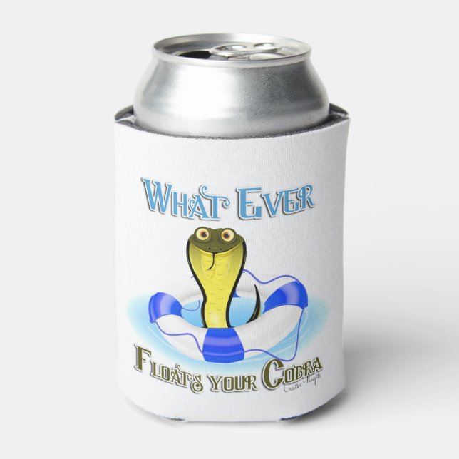 Whatever Floats Your Cobra Can Cooler (Can Front)