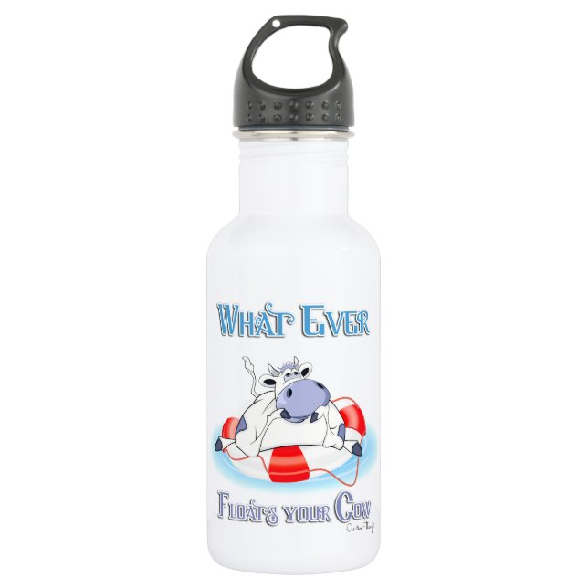 Whatever Floats Your Cow 3 532 Ml Water Bottle (Front)