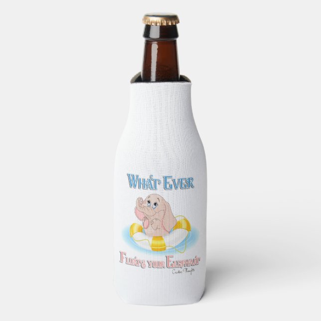 Whatever Floats Your Elephant 4 Bottle Cooler (Bottle Front)