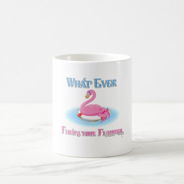 Whatever Floats Your Flamingo 2 Coffee Mug (Center)