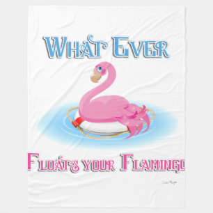 Whatever Floats Your Flamingo 2 Fleece Blanket