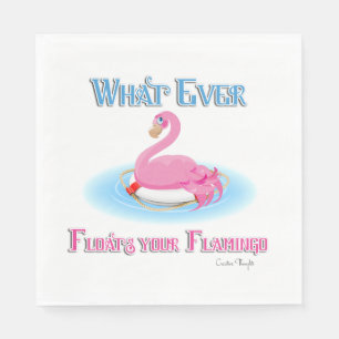 Whatever Floats Your Flamingo 2 Napkin