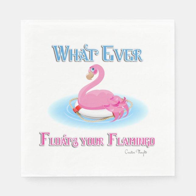 Whatever Floats Your Flamingo 2 Napkin (Front)