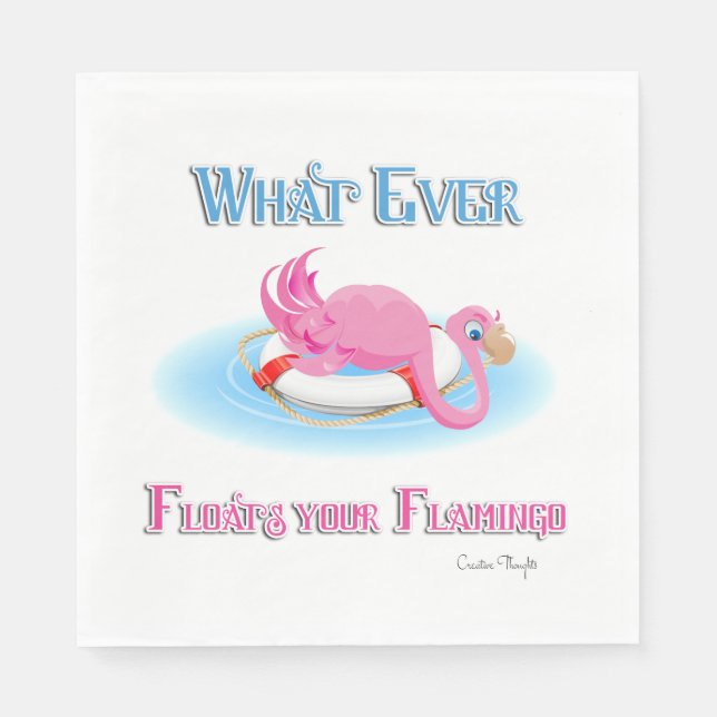 Whatever Floats Your Flamingo 3 Napkin (Front)