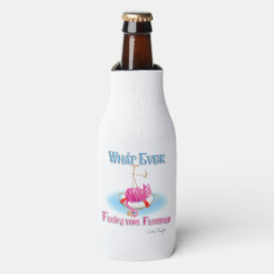 Whatever Floats Your Flamingo Bottle Cooler