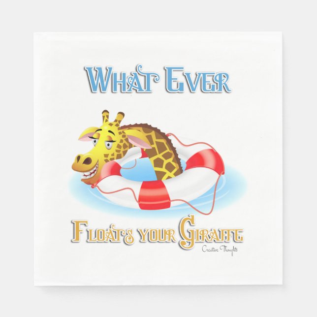 Whatever Floats Your Giraffe 2 Napkin (Front)