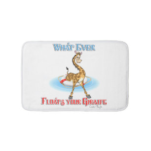 Whatever Floats Your Giraffe Bath Mat