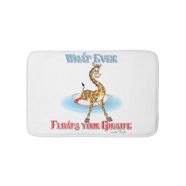Whatever Floats Your Giraffe Bath Mat (Front)