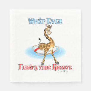Whatever Floats Your Giraffe Napkin