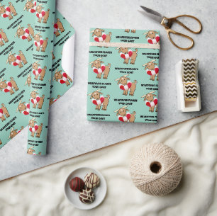 Whatever Floats your Goat Life Preserver Cartoon Wrapping Paper