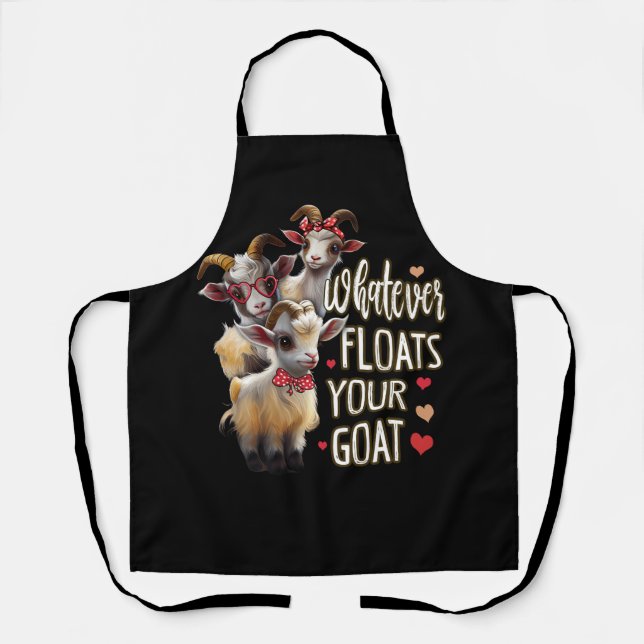 Whatever Floats Your Goat Lover Mom Bandana Wildli Apron (Front)